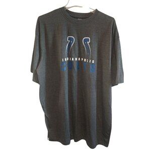 Indianapolis Colts NFL Team Apparel Gray T-Shirt 2XLT 60% Cotton 40% Polyester